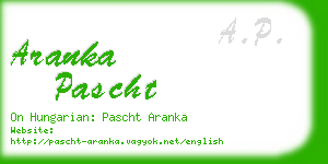 aranka pascht business card